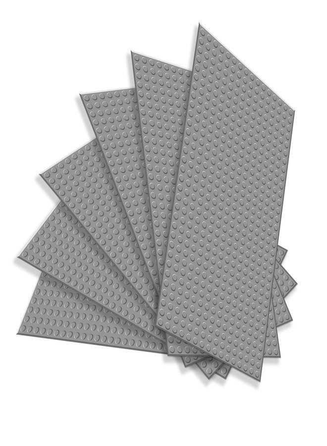 TORMEN 10x5 inch Classic Baseplates, Building Bricks Plates Compatible for Major Brands, & STEM Activities, Inspiring Creativity & Learning(Light Gray*6) - Image 1